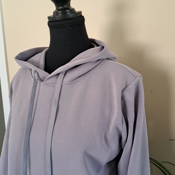 Lazy Pants Brushed Sueded Hoodie Pale Purple Women's Small Cozy Sweatshirt - Picture 5 of 11